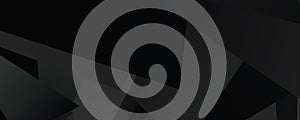Abstract geometric black shapes pattern with dynamic overlapping rectangles and triangles