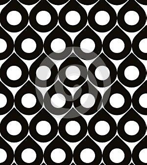 Abstract geometric black and white background, seamless pattern, vector background.