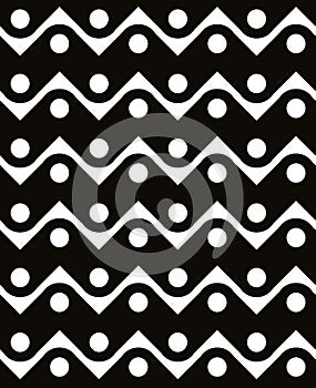 Abstract geometric black and white background, seamless pattern, vector background.