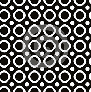 Abstract geometric black and white background, seamless pattern, vector background.