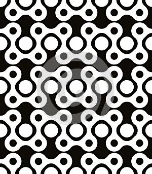 Abstract geometric black and white background, seamless pattern, vector background.