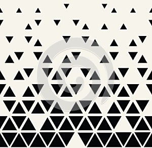 Abstract geometric black and white graphic design triangle halftone pattern photo