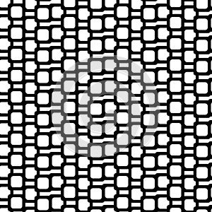 Abstract geometric black and white seamless pattern for web page, textures, card, poster, fabric, textile. Monochrome