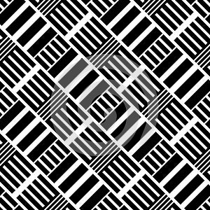 Abstract geometric black and white seamless pattern for web page, textures, card, poster, fabric, textile. Monochrome graphic
