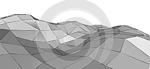 Abstract geometric black and white shape background.