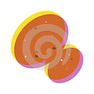 Abstract geometric blobs shape risograph