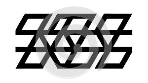 Abstract Geometric Block Pattern - Modern Interlocking Design, vector design Generative AI