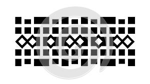 Abstract Geometric Block Pattern Vector, Bold Monochrome Texture, vector design Generative AI