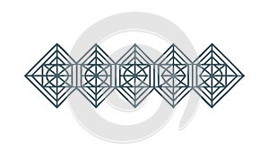 Abstract Geometric Block Pattern Vector - Modern Interlocking Design, vector design Generative AI