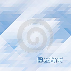 Abstract geometric blue background of triangles. Vector.