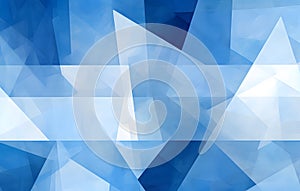 Abstract Geometric Blue Triangles