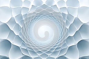 Abstract geometric blue and white circular pattern background