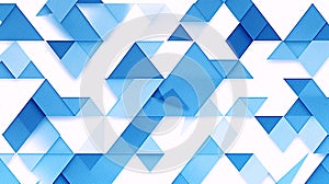 Abstract Geometric Blue and White Triangle Pattern Background