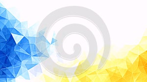 Abstract Geometric Blue and Yellow Polygonal Background