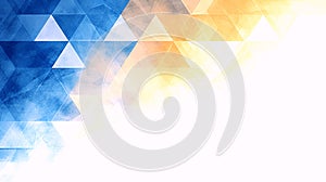 Abstract Geometric Blue and Yellow Triangle Pattern Background