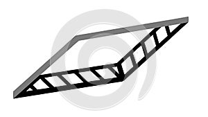 Abstract Geometric Border Frame, Modern Design Element, vector design Generative AI