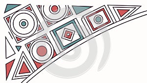 Abstract Geometric Border Pattern, Decorative Design Element, vector design Generative AI