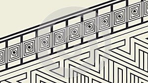 Abstract geometric border pattern, versatile design element. vector design Generative AI