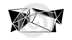 Abstract geometric broken shape for modern design, vector design Generative AI