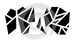 Abstract Geometric Broken Shapes Vector Graphic Design, vector design Generative AI