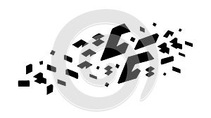 Abstract Geometric Broken Shards Dynamic Background Design, vector design Generative AI