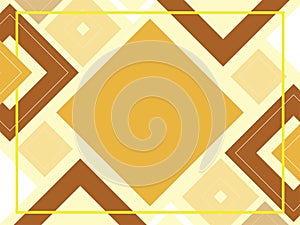 Abstract geometric brown and beige background made from squares and triangles, shape pattern, template with copy space, layout