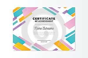Abstract geometric certificate template design