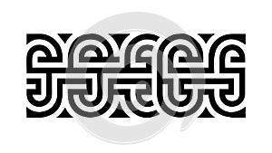 Abstract Geometric Chain Interlocked Pattern Modern Vector, vector design Generative AI