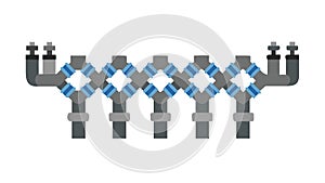 Abstract Geometric Chain Link Pattern, Industrial Modern Structural Design, vector design Generative AI