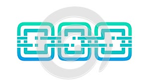 Abstract Geometric Chain Pattern, Blockchain Connectivity, vector design Generative AI