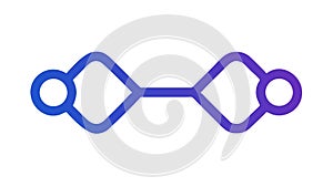 Abstract Geometric Chain Pattern, Connectivity and Data Flow, vector design Generative AI