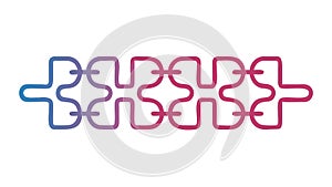 Abstract Geometric Chain Pattern, Modern Interlocking Design Element, vector design Generative AI