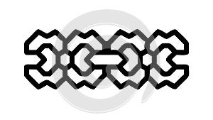 Abstract Geometric Chain Pattern Vector for Connectivity, vector design Generative AI