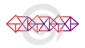 Abstract Geometric Chains Interconnected Pattern Vector, vector design Generative AI