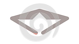 Abstract Geometric Chevron Icon, Modern Design Element, vector design Generative AI