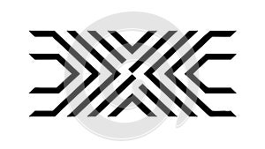 Abstract Geometric Chevron Intersecting Lines, vector design Generative AI