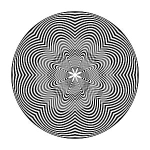 Abstract geometric circle design element. Lines pattern