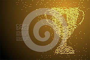 Abstract Geometric Circle dot pattern Number one Trophy Cup shape, Winner concept design
