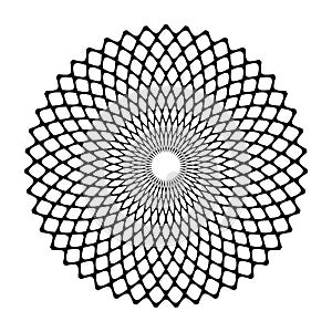 Abstract geometric circle grid pattern