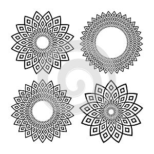 Abstract Geometric Circle Radial Patterns