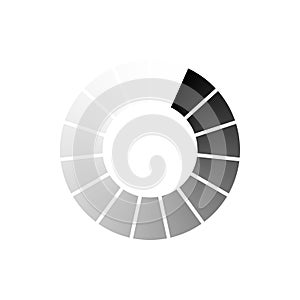 Abstract geometric circle of segments icon