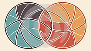 Abstract geometric circles pattern, modern design element background vector design Generative AI