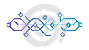 Abstract Geometric Circuit Lines Network Digital Connection Vector, vector design Generative AI