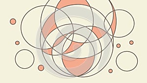 Abstract Geometric Circular Intersecting Pattern Vector, vector design Generative AI