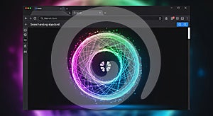 Abstract Geometric Circular Light Animation Design and Visual Effects