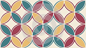Abstract geometric circular pattern decorative grid design, vector design Generative AI
