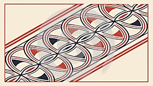 Abstract Geometric Circular Pattern, Modern Repeating Design Element, vector design Generative AI