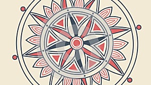 Abstract Geometric Circular Pattern Vector Design, vector design Generative AI