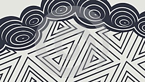 Abstract Geometric Cloud and Triangle Pattern. Modern Vector Design. vector design Generative AI