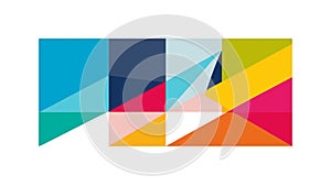 Abstract Geometric Color Blocks Vector, Modern Art Design Element Graphic, vector design Generative AI